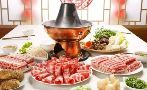 Lamb Hotpot shuan yang rou copper pot boiling broth