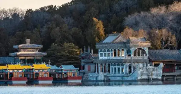 Summer Palace imperial garden with Kunming Lake in Beijing