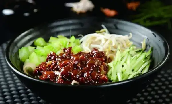 Zha Jiang Mian noodles with soybean paste sauce