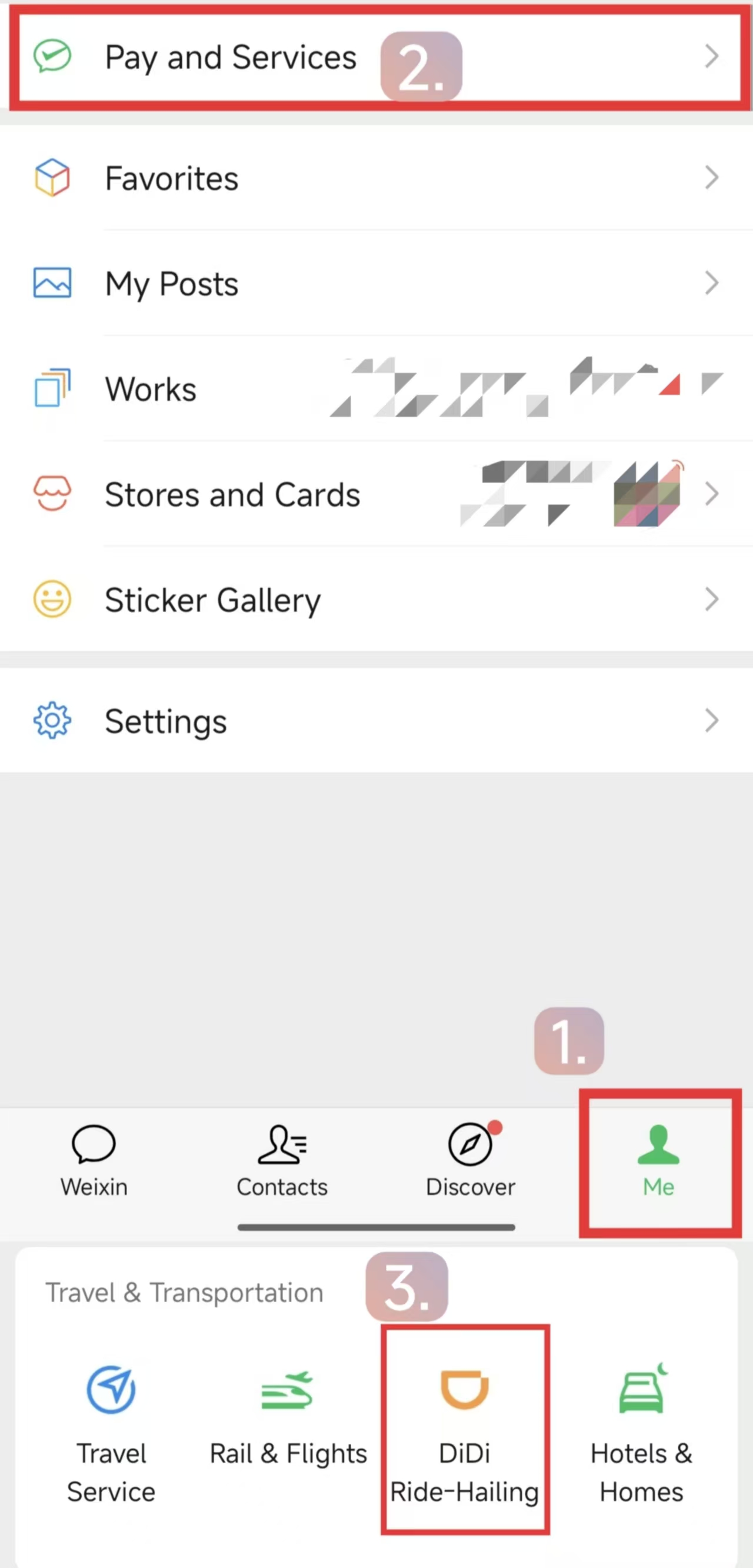 Accessing DiDi through WeChat mini program