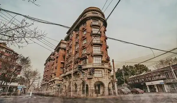 Wukang Mansion and tree-lined streets in the Wukang Road–Anfu Road area
