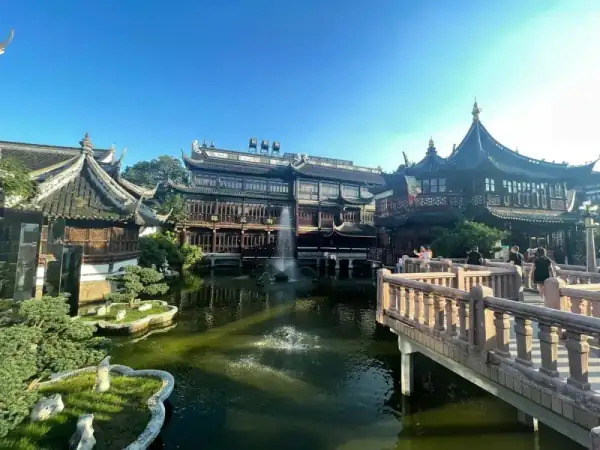 Yu Garden's traditional pavilions and pond
