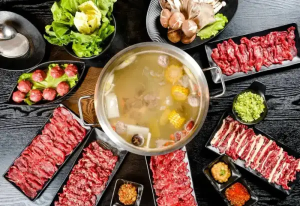 Chaoshan beef hotpot thinly sliced fresh beef in clear broth